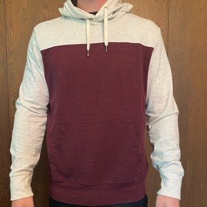 Maroon and cream hoodie